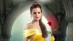 Emma Watson en el cartel de La bella y la bestia