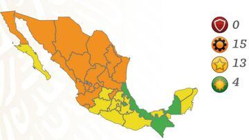 Semáforo COVID en México por estados: así queda el mapa del 7 de febrero al 20 de febrero 2022