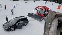 Sigue las indicaciones del GPS y su coche queda varado en una pista repleta de esquiadores