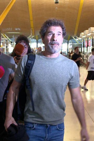 Rodolfo Sancho en el aeropuerto Adolfo Suárez Madrid Barajas.
