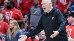 The Spurs are officially out of the playoffs after losing to the Pelicans in the play-in tournament, leading to questions about coach Popovich’s future.