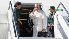Papa Francisco llega a Colombia.