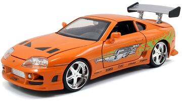 Coche a escala Toyota Supra naranja de las películas Fast and Furious
