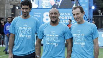 Raúl, Roberto Carlos y Del Bosque lanzan penaltis por la inclusión