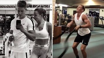 Marcos Llorente: entrenamiento y divertido vacile a su novia en el gimnasio. Imagen: Instagram