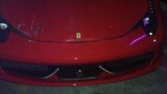 Tuca Ferretti explota en vía pública tras chocar su Ferrari