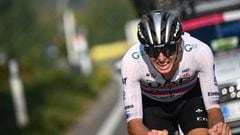 Tadej Pogacar, en el Giro de Lombardía 2023.