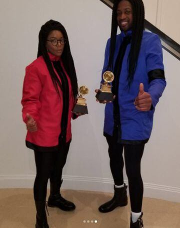 Milli Vanilli, a wellknown German group from the 80's, was the costume that Gabrielle Union and Dwyane Wade chose to appear in at the party.
