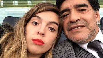 Maradona con su hija Dalma.