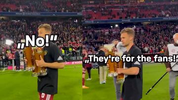 Kimmich regala cerveza a aficionados negándosela a sus compañeros del Bayern