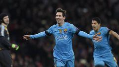 Messi celebrates.
