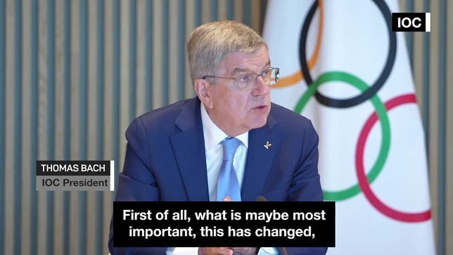 IOC president welcomes back Russian and Belarusian athletes