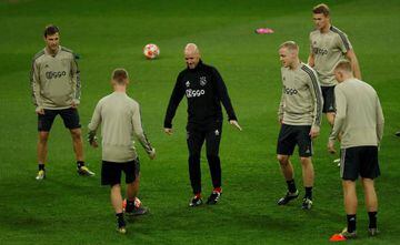 Ajax Amsterdam coach Erik ten Hag during training