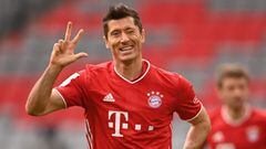 Robert Lewandowski celebra un gol anotado con el Bayern de M&uacute;nich.