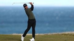 Brooks Koepka hitting a ball at Alfred Dunhill Links Championship in Kingsbarns.