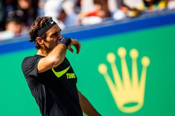 Federer training for the 2017 Shanghai Rolex Masters
