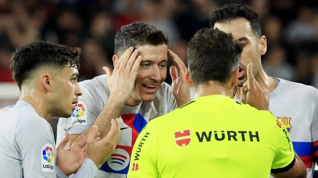 Will Barcelona striker Robert Lewandowski serve a three-match suspension?