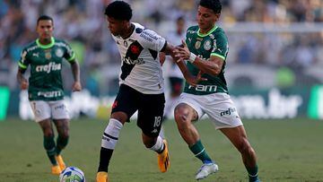 Richard Ríos, de los mejores en Palmeiras en su debut como titular