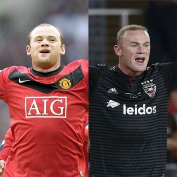 Su mejor momento lo pasó con el United. 10 años después, cerca del fin de su carrera, Rooney juega con el D.C. United en la MLS.
