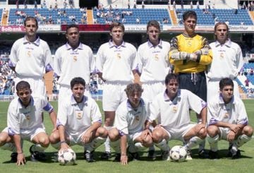 Once del Real Madrid Castilla en la 98/99: Cambiasso, Valbuena, Mista, Rodri, Tinaya, Nacho Ramos, Valcarce, Ismael,Rivera, Rojas, Vaqueriza.