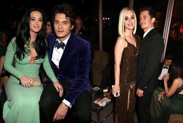 Katy Perry, con John Mayer y Orlando Bloom