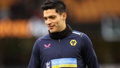 WOLVERHAMPTON, ENGLAND - DECEMBER 31: Raul Jimenez of Wolverhampton Wanderers warms up prior to the Premier League match between Wolverhampton Wanderers and Manchester United at Molineux on December 31, 2022 in Wolverhampton, England. (Photo by Jack Thomas - WWFC/Wolverhampton Wanderers FC via Getty Images)
