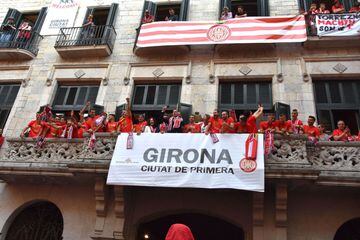 The players welcomed at Girona's Town Hall