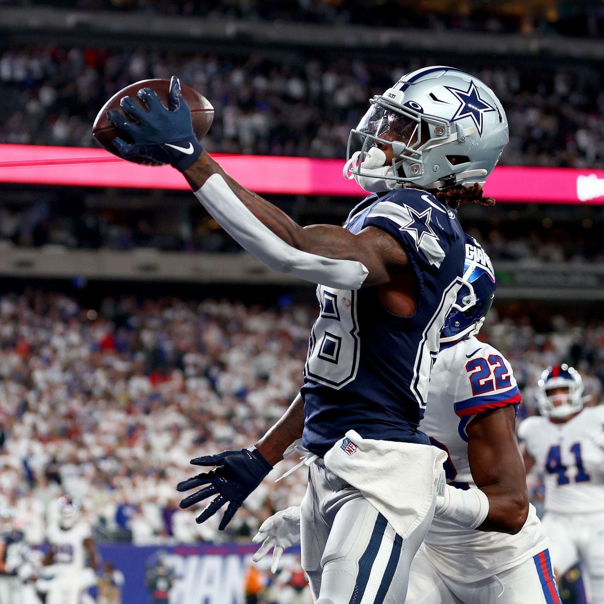 Dallas Cowboys 23-16 New York Giants, CeeDee Lamb one-handed TD