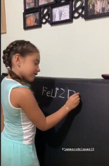 Daniela Ospina, ex esposa de James, subió un vídeo de Salomé en el que le escribe un mensaje a su papá. 