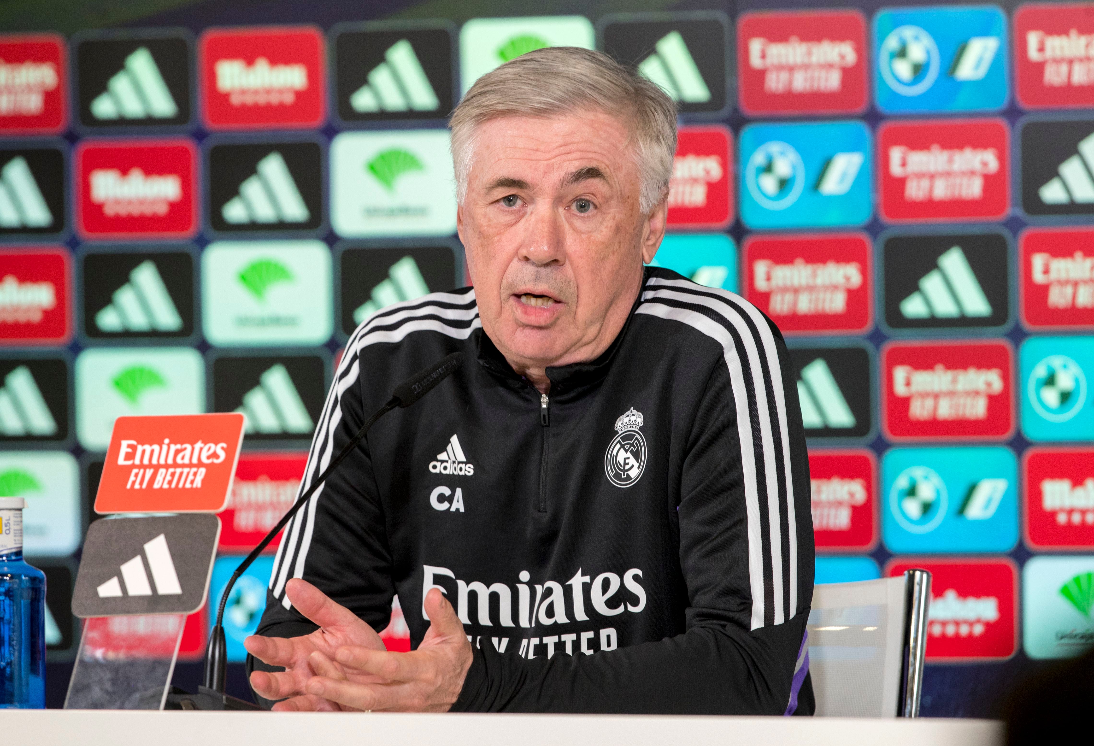 Ancelotti, hoy ante los medios.