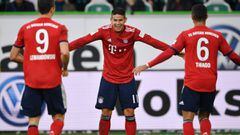 James sonr&iacute;e en el Bayern: Gol y fin de la mala racha