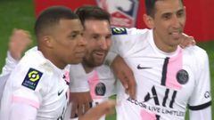 Críticas a Mbappé en el gol de Messi ante Lille