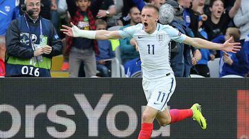 Vardy grabbed England's equaliser against Wales at Euro 2016.