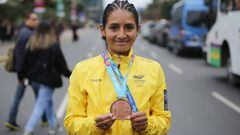 Angie Orjuela se llev&oacute; la medalla de bronce en Marat&oacute;n en los Juegos Panamericanos de Lima. 