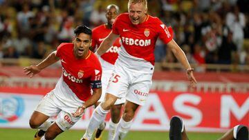 Radamel Falcao celebra gol ante el Marsella. Mira los cuatro partidos que el M&oacute;naco debe repetir para lograr ganar al PSG