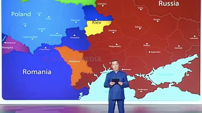 El controvertido mapa de Rusia que presentó el expresidente Medvedev