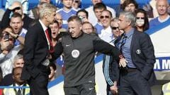 Enfrentamiento entre Wenger y Mourinho el 5 de octubre de 2014. Chelsea le gan&oacute; 2-0 al Arsenal.