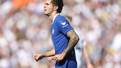 LEEDS, ENGLAND - AUGUST 21: Christian Pulisic of Chelsea during the Premier League match between Leeds United and Chelsea FC at Elland Road on August 21, 2022 in Leeds, England. (Photo by Catherine Ivill/Getty Images)