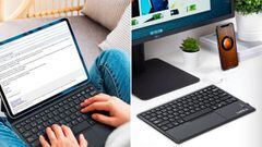 Este teclado inalámbrico portátil con ‘touchpad’ se conecta a tablets, móviles y ordenadores