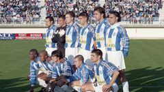 Alineación del Leganés en el partido inaugural de Butarque en 1998 ante el Xerez.