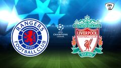 Champions league game between Rangers and Liverpool