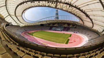 General view of the Khalifa International Stadium in Al Rayyan. 