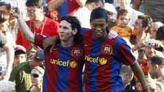 Pareja de cracks: lo mejor de Ronaldinho y Messi juntos