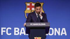 Lionel Messi holds an FC Barcelona press conference - 1899 Auditorium, Camp Nou, Barcelona, Spain. 