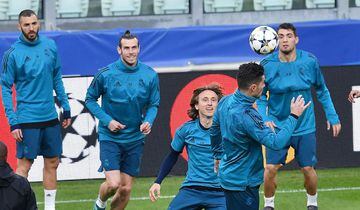 Karim Benzema, Bale, Modric y Kovacic.