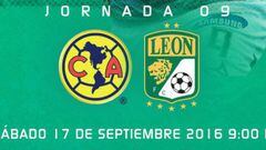 América vs León en vivo online: Liga MX, Jornada 9