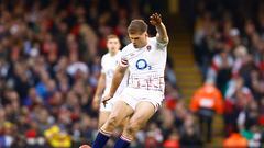 Rugby Union - Six Nations Championship - Wales v England - Principality Stadium, Cardiff, Wales, Britain - February 25, 2023 England's Owen Farrell scores a penalty Action Images via Reuters/Andrew Boyers