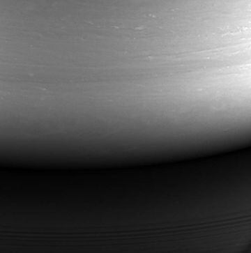 La &uacute;ltima imagen enviada por la Sonda Cassini al entrar en la atm&oacute;sfera de Saturno