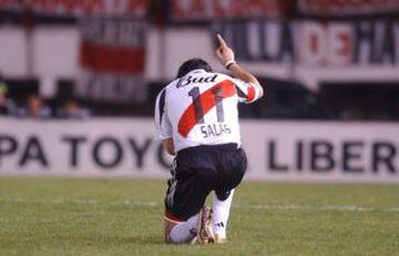 Marcelo Salas estuvo en siete clásicos River-Boca. Apertura 1996-97, Apertura 1997-98, Clausura 1997-98, Clausura 2003-04, y Copa Libertadores 2004. Anoto dos goles.