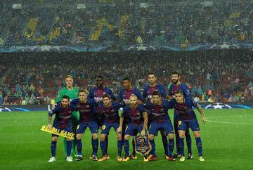 Barcelona's line-up.
